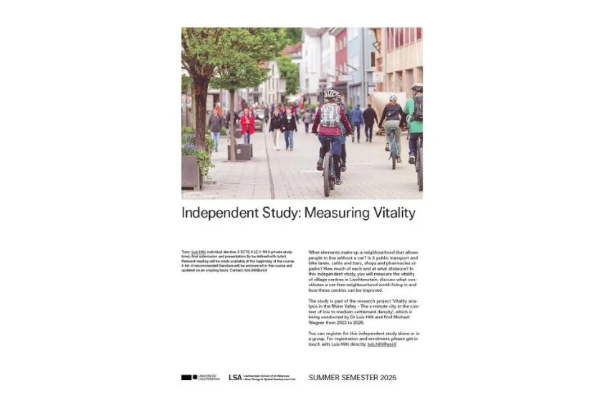 Plakat zu einem Seminar mit dem Titel "Measuring Vitality"