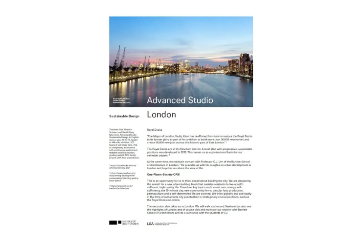 Cover des Advanced Studios Sustainable Design 