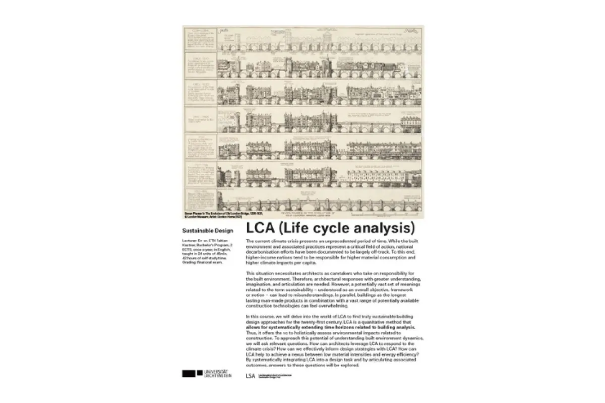 Cover der Vorlesung "Life Cycle Analysis"