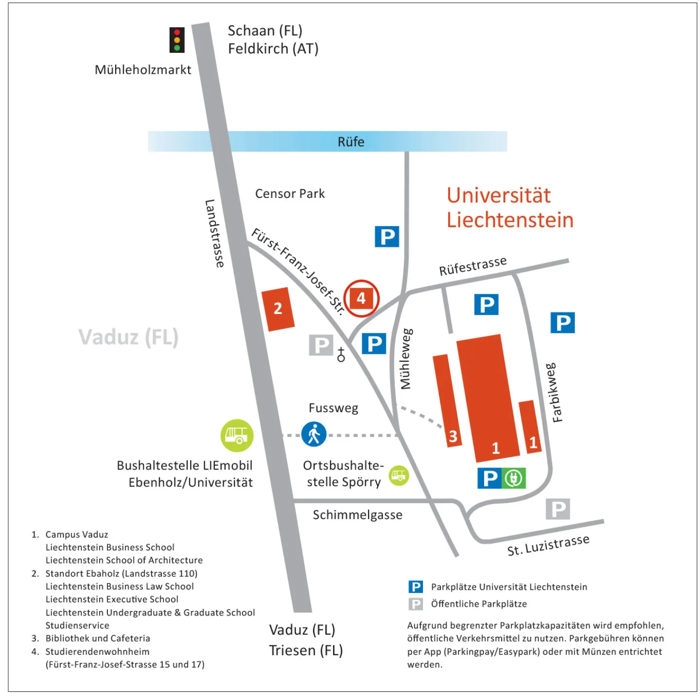 Lageplan Wohnheim