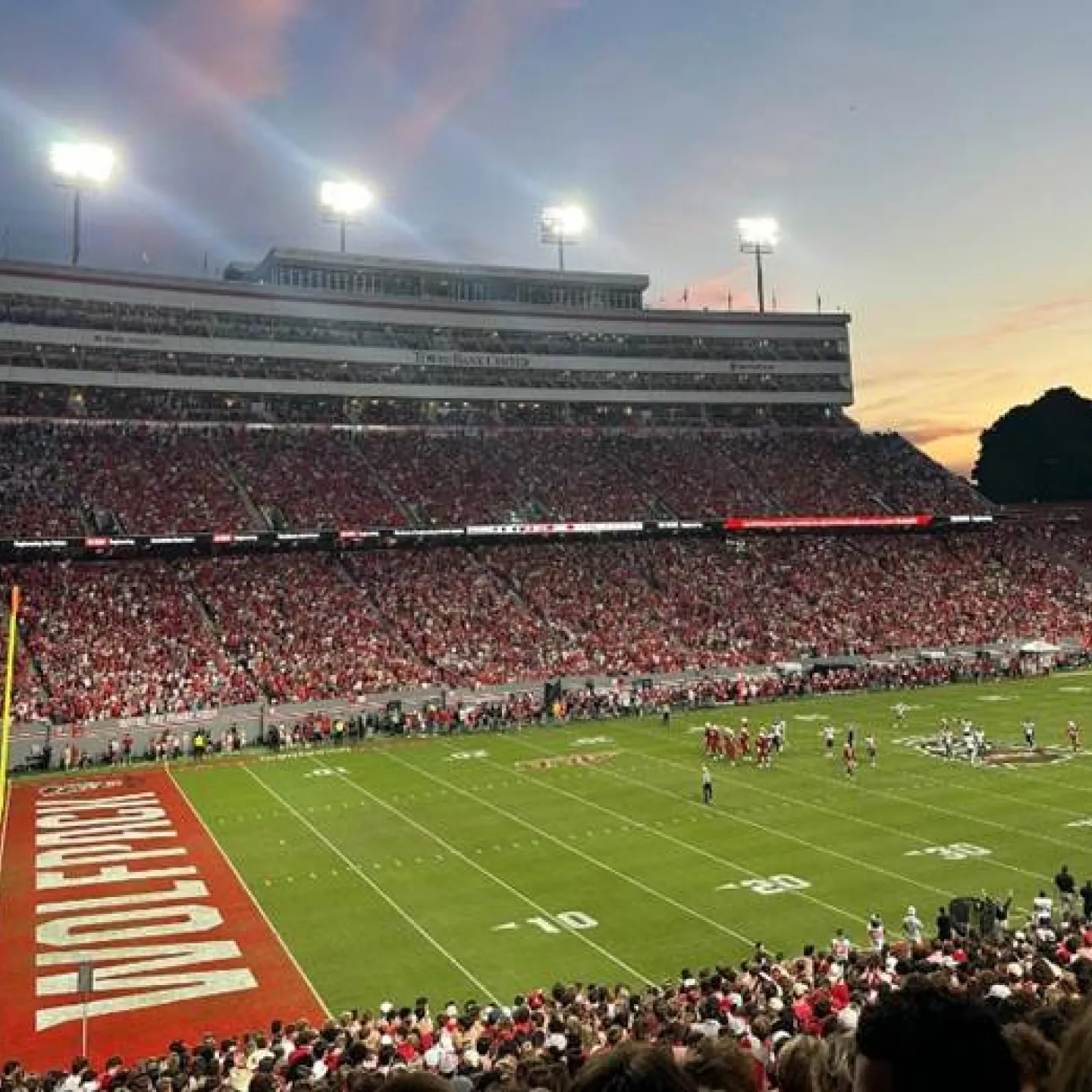 Ein Footballstadion von innen