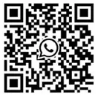 QR-Code mit dem WhatsApp-Logo zentriert in der Mitte.